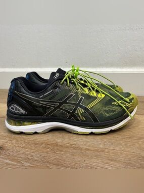ASICS Gel-Nimbus 19 Running Shoes Black Neon Green Men’s US 12 EU 46.5 29.5cm